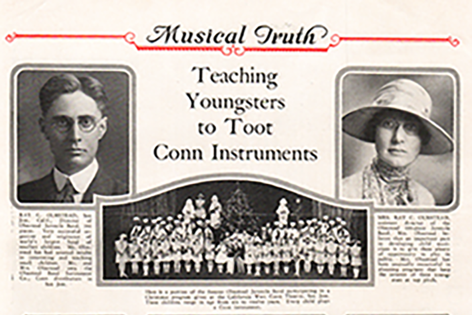 The beginning: The Olmstead Band directed by Ray C. Olmstead and Anna May Olmstead.
